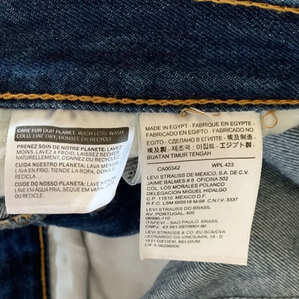 Levi’s 501 Original Fit Jeans Men’s 40x30 Dark Wash Button Fly Classic Straight